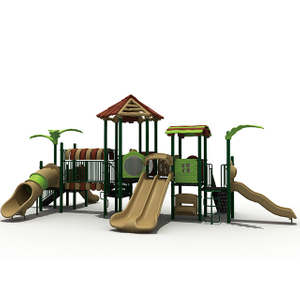 Kids Outdoor Green Forest Playground Slide Playset pour parc