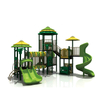 Terrains de jeux extérieurs de forêt verte d'enfants avec l'équipement de jeu de glissière pour le préscolaire