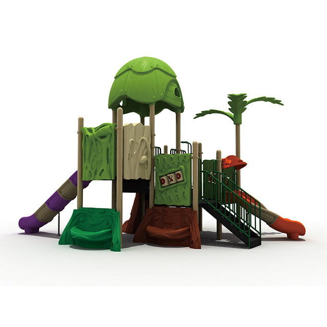 Playsets extérieurs faits sur commande de terrain de jeu de glissière de forêt verte d'enfants pour l'école maternelle