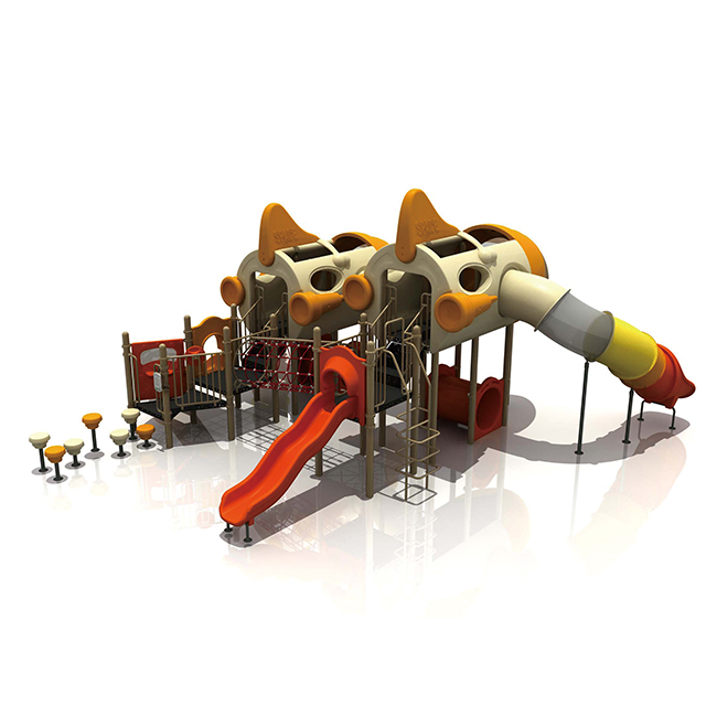 Équipement extérieur de glissière de terrain de jeu d'enfants de Playsets d'avions doubles pour le parc d'attractions