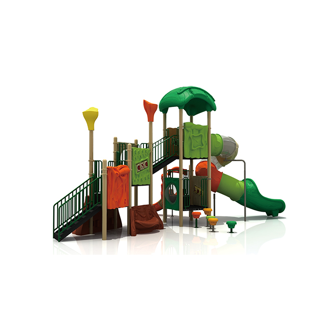 Équipement en plastique extérieur de glissière de terrain de jeu de forêt d'enfants de parc d'attractions